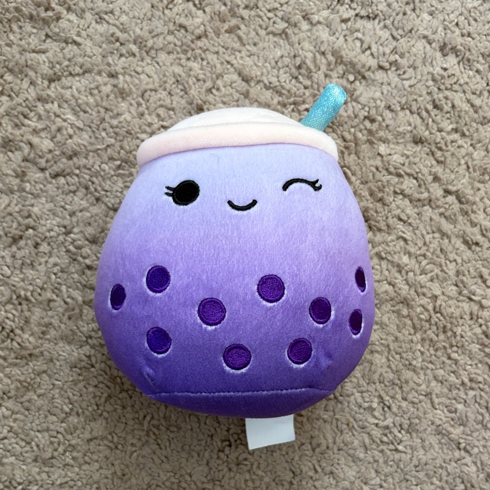 Squishmallows Purple Boba Stuffed Animal